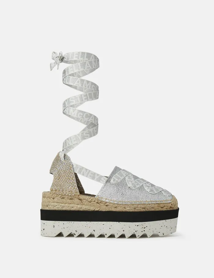 Stella McCartney Espadrilles Women Gaia Platform Espadrilles Silver