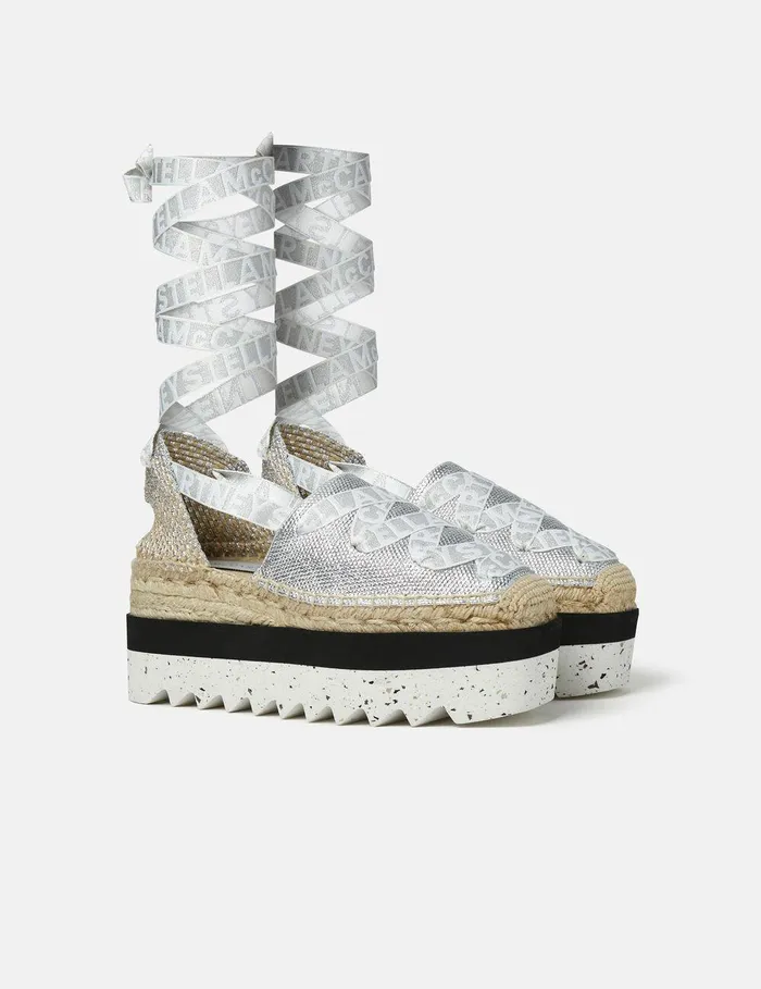 Stella McCartney Espadrilles Women Gaia Platform Espadrilles Silver Stella McCartney Espadrilles Women Gaia Platform Espadrilles Silver