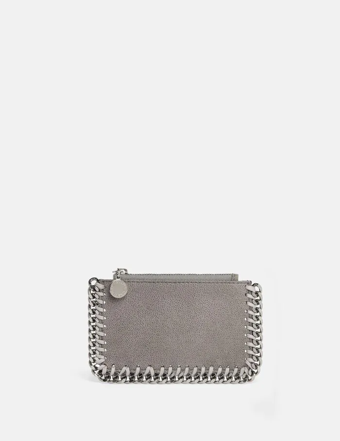 Stella McCartney Iconic Falabella Women Falabella Zipper Cardholder Light Grey