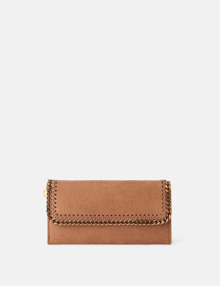 Stella McCartney Long Wallets Women Falabella Continental Wallet Pecan Brown