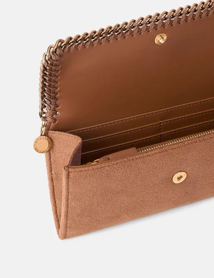 Stella McCartney Long Wallets Women Falabella Continental Wallet Pecan Brown Stella McCartney Long Wallets Women Falabella Continental Wallet Pecan Brown