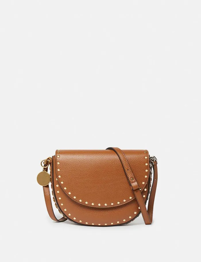 Stella McCartney Mini Bags And Clutches Women Frayme Studded Grainy Alter Mat Medium Flap Shoulder Bag Pecan Stella McCartney Mini Bags And Clutches Women Frayme Studded Grainy Alter Mat Medium Flap Shoulder Bag Pecan
