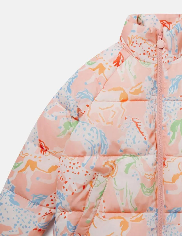Stella McCartney Outerwear Kids Horse Print Puffer Coat Multicolour Stella McCartney Outerwear Kids Horse Print Puffer Coat Multicolour
