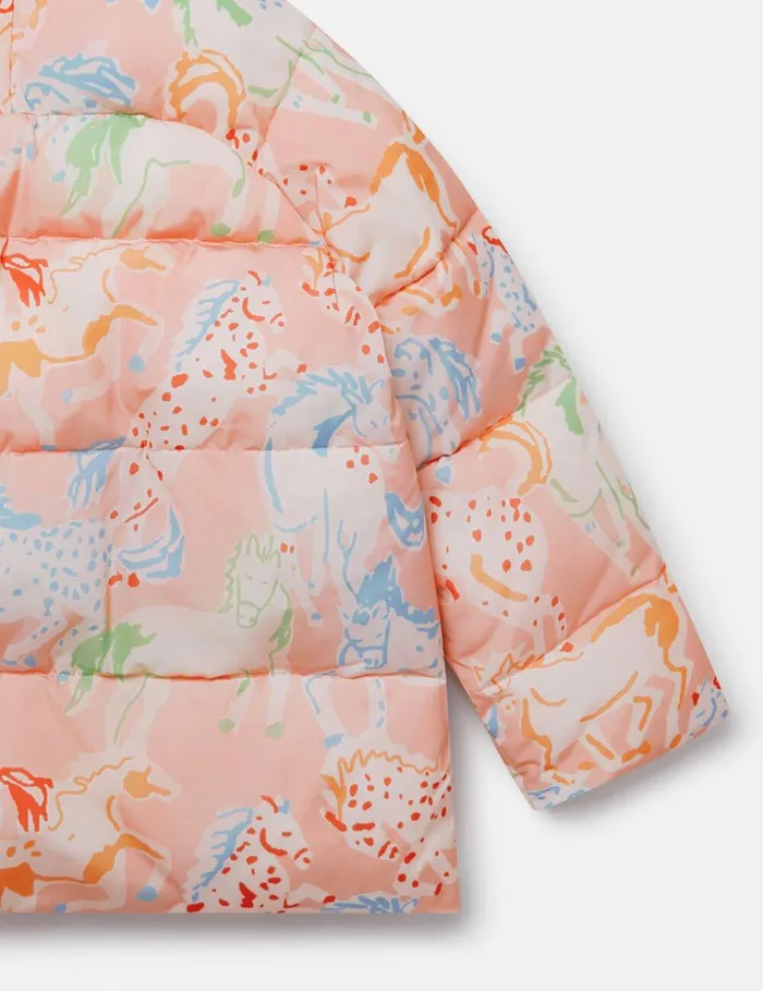 Stella McCartney Outerwear Kids Horse Print Puffer Coat Multicolour Stella McCartney Outerwear Kids Horse Print Puffer Coat Multicolour