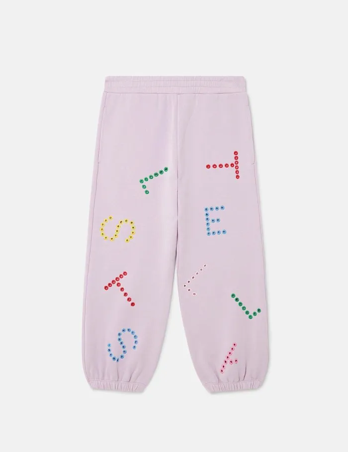 Stella McCartney Pants and Shorts Kids Stella Pattern Joggers Lavender