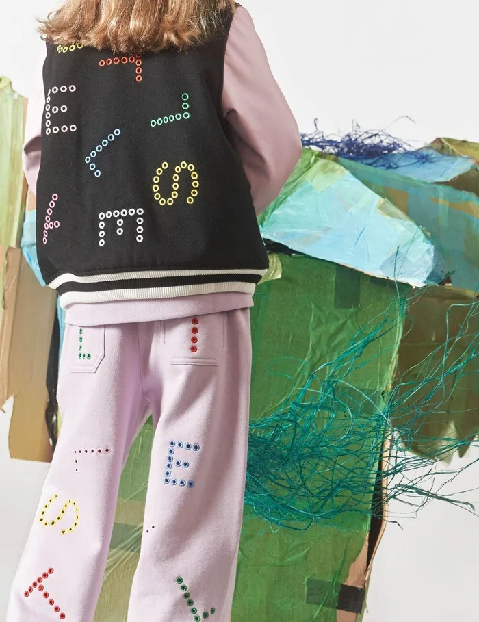 Stella McCartney Pants and Shorts Kids Stella Pattern Joggers Lavender Stella McCartney Pants and Shorts Kids Stella Pattern Joggers Lavender