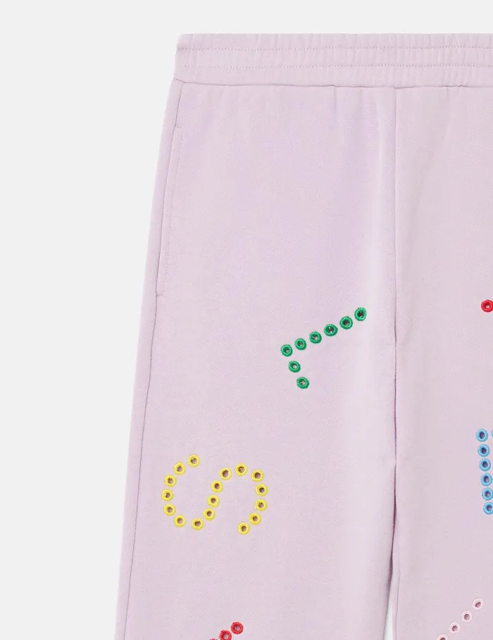 Stella McCartney Pants and Shorts Kids Stella Pattern Joggers Lavender Stella McCartney Pants and Shorts Kids Stella Pattern Joggers Lavender