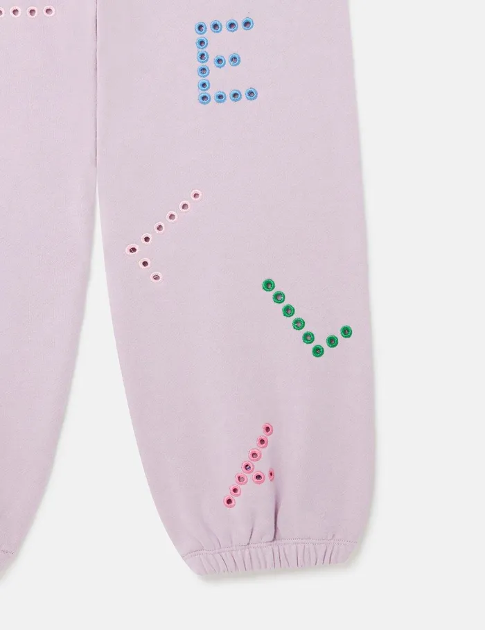 Stella McCartney Pants and Shorts Kids Stella Pattern Joggers Lavender Stella McCartney Pants and Shorts Kids Stella Pattern Joggers Lavender