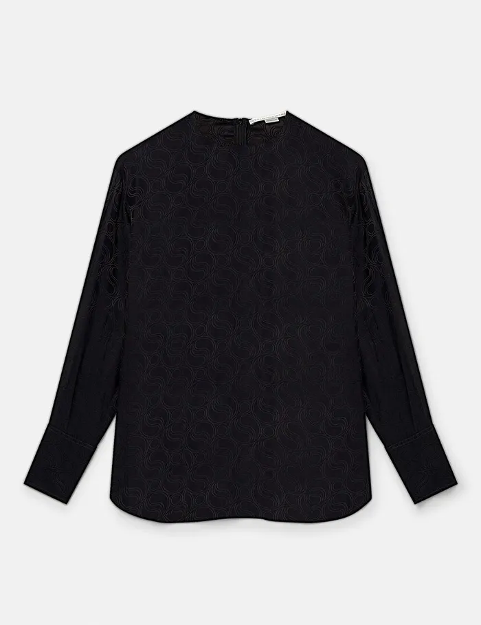 Stella McCartney Shirts And Tops Women SWave Jacquard Top Black