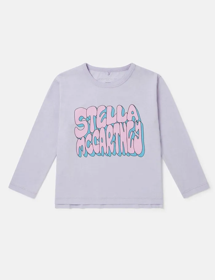 Stella McCartney TShirts And Tops Kids Stella Graphic LongSleeve TShirt Lilac