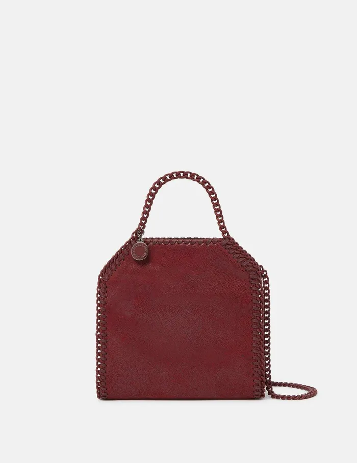 Stella McCartney TopHandle Bags Women Falabella Tiny Enamel Tote Bag Ruby Red Stella McCartney TopHandle Bags Women Falabella Tiny Enamel Tote Bag Ruby Red