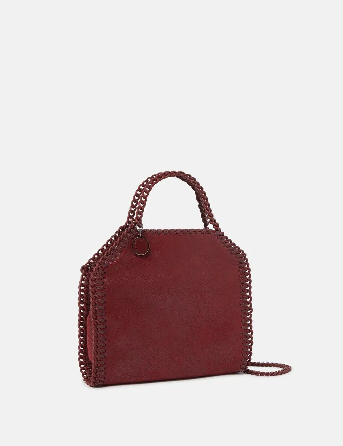 Stella McCartney TopHandle Bags Women Falabella Tiny Enamel Tote Bag Ruby Red Stella McCartney TopHandle Bags Women Falabella Tiny Enamel Tote Bag Ruby Red
