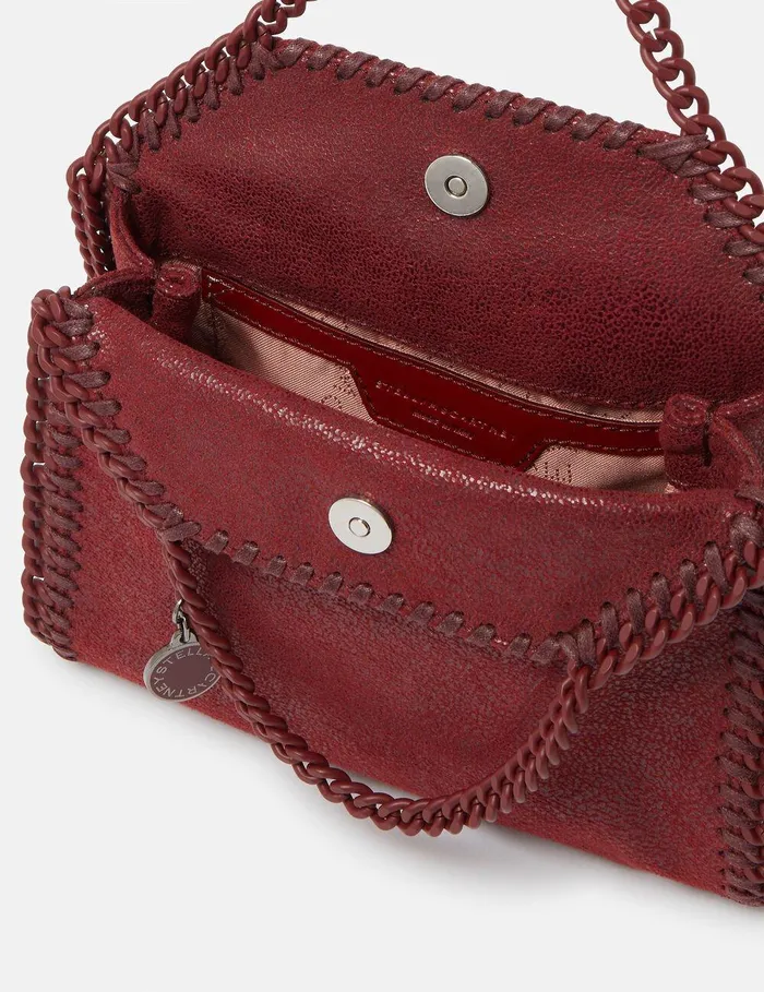 Stella McCartney TopHandle Bags Women Falabella Tiny Enamel Tote Bag Ruby Red Stella McCartney TopHandle Bags Women Falabella Tiny Enamel Tote Bag Ruby Red