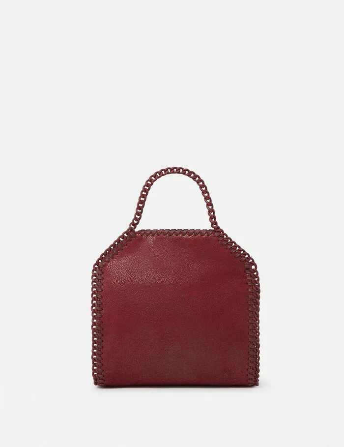 Stella McCartney TopHandle Bags Women Falabella Tiny Enamel Tote Bag Ruby Red Stella McCartney TopHandle Bags Women Falabella Tiny Enamel Tote Bag Ruby Red