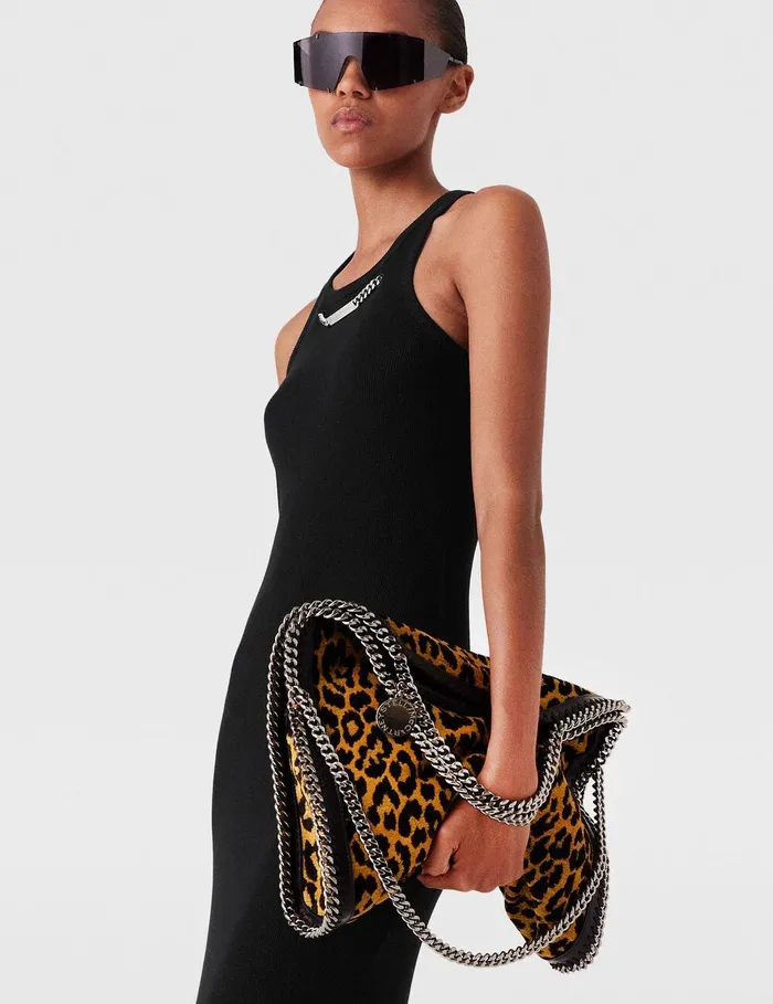 Stella McCartney TopHandle Bags Women Leopard Falabella FoldOver Tote Bag Leopard Print Stella McCartney TopHandle Bags Women Leopard Falabella FoldOver Tote Bag Leopard Print