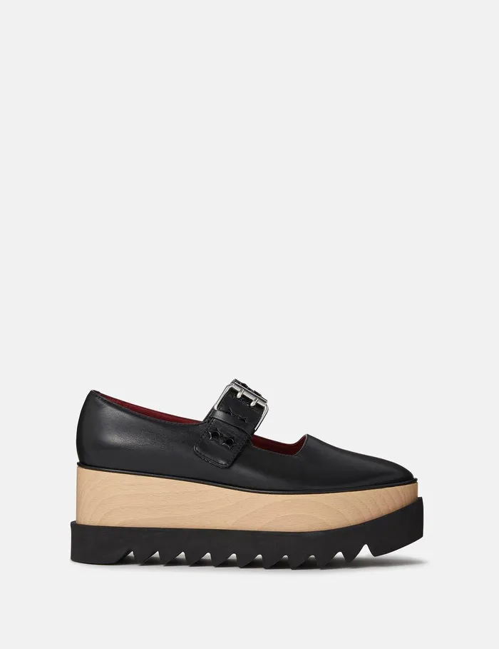 Stella McCartney Wedges Women Elyse StarStudded Mary Janes Midnight Black