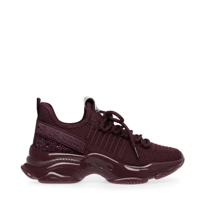 Steve Madden Maxima Burgundy Multi Womens Sneakers