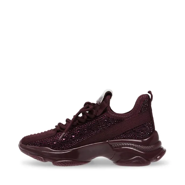 Steve Madden Maxima Burgundy Multi Womens Sneakers