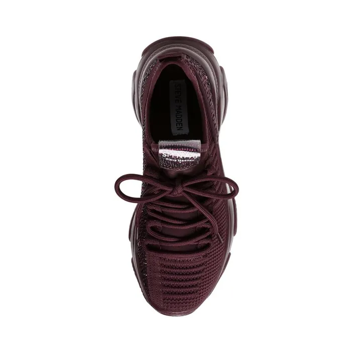 Steve Madden Maxima Burgundy Multi Womens Sneakers