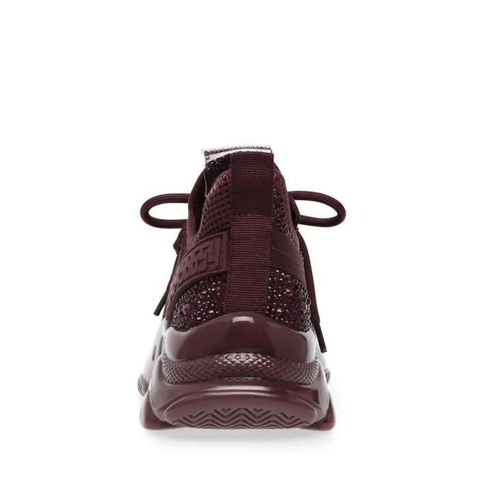 Steve Madden Maxima Burgundy Multi Womens Sneakers