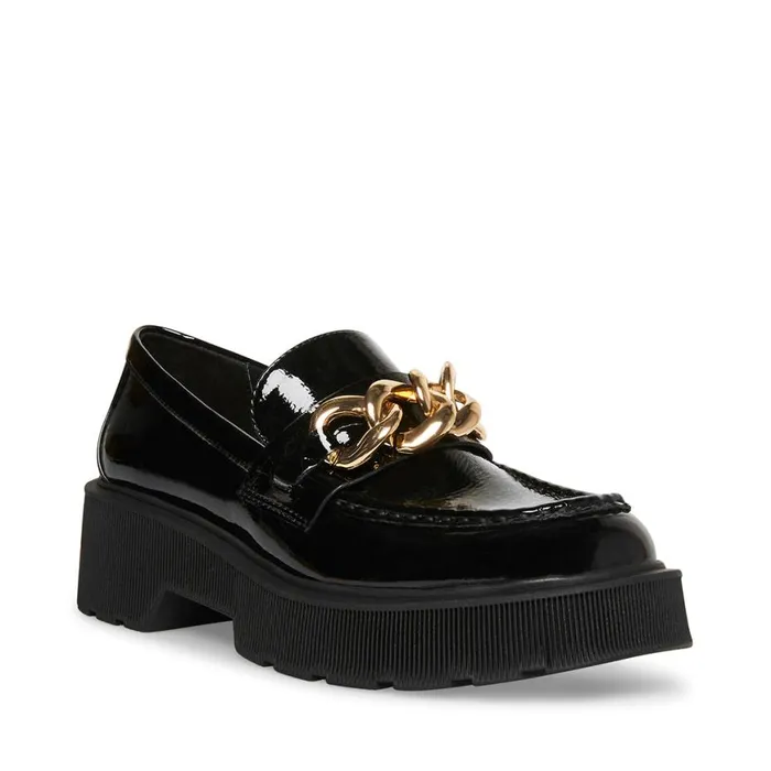 Steve Madden Meadow Black Patent Womens Loafers
