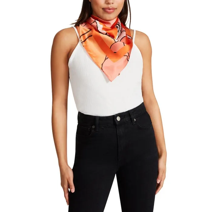 Steve Madden Poppy Print Bandana Red Multi Womens Hats and Hair Accessories Steve Madden Poppy Print Bandana Red Multi Womens Hats and Hair Accessories