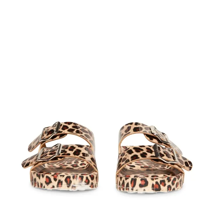 Steve Madden Teddy T Leopard Womens Sandals