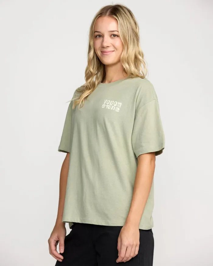 Stone Dream Boyfriend Tee 8211 Sage Womens Volcom Tops