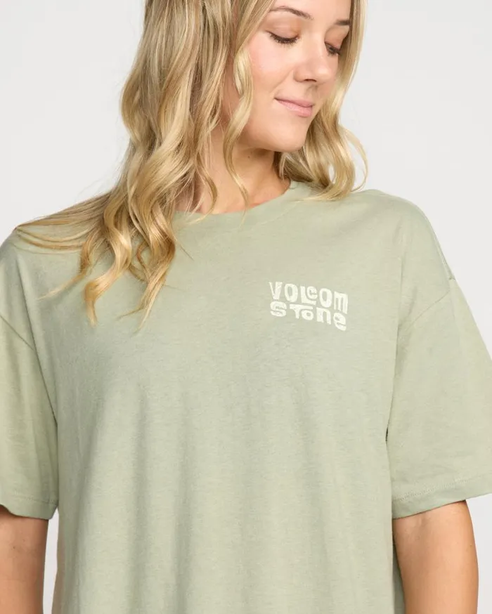 Stone Dream Boyfriend Tee 8211 Sage Womens Volcom Tops