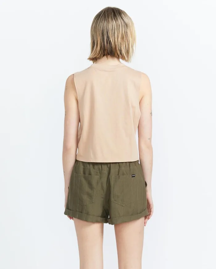Stone Hour Crop Top 8211 Sandstorm Womens Volcom Tops