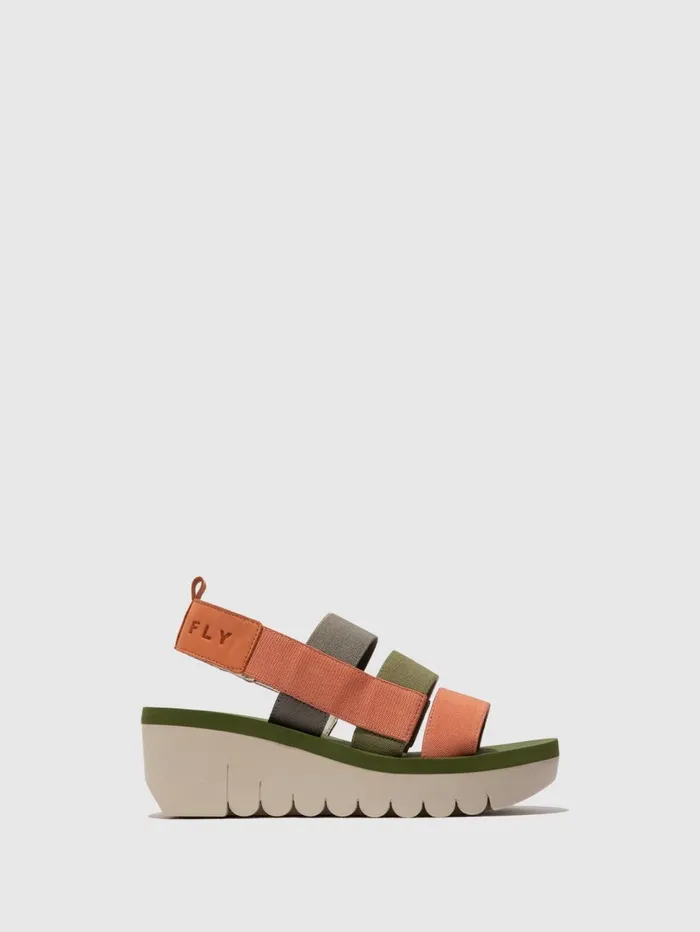 Strappy Sandals YERE847FLY TEA ROSEMULTICOLORARMY GREEN Women Fly London Sandals
