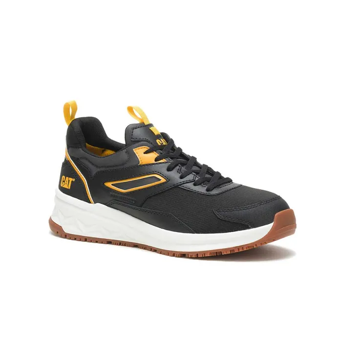 Streamline Runner Carbon Composite Toe Work Shoe Blackcat Yellow Men Cat Footwear Shoes