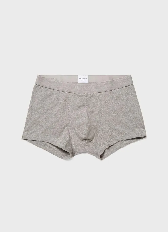 Stretch Cotton Trunks Grey Melange Men SUNSPEL Trunks and Shorts
