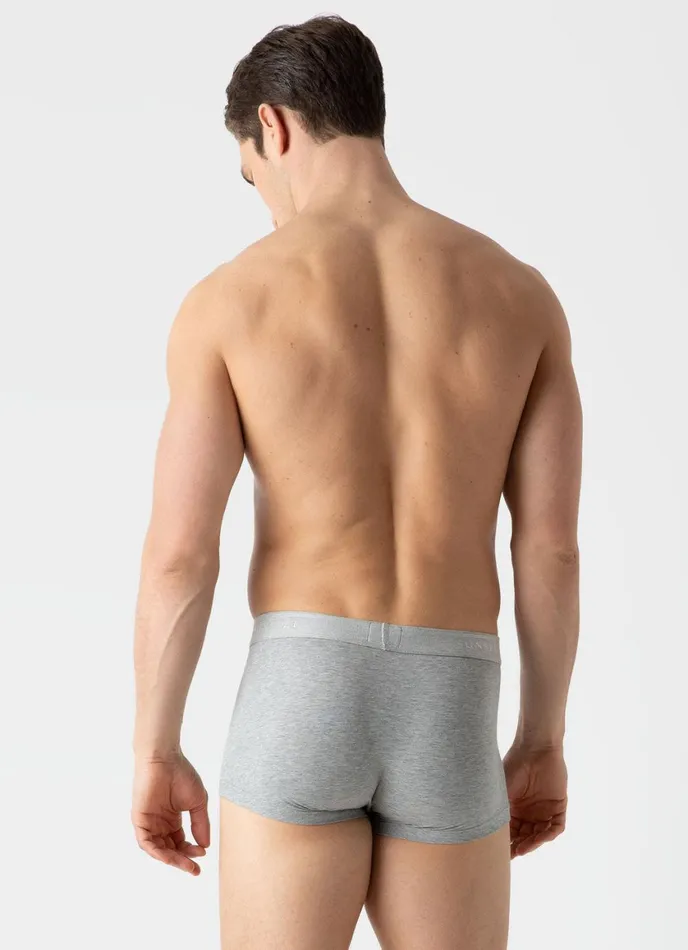 Stretch Cotton Trunks Grey Melange Men SUNSPEL Trunks and Shorts