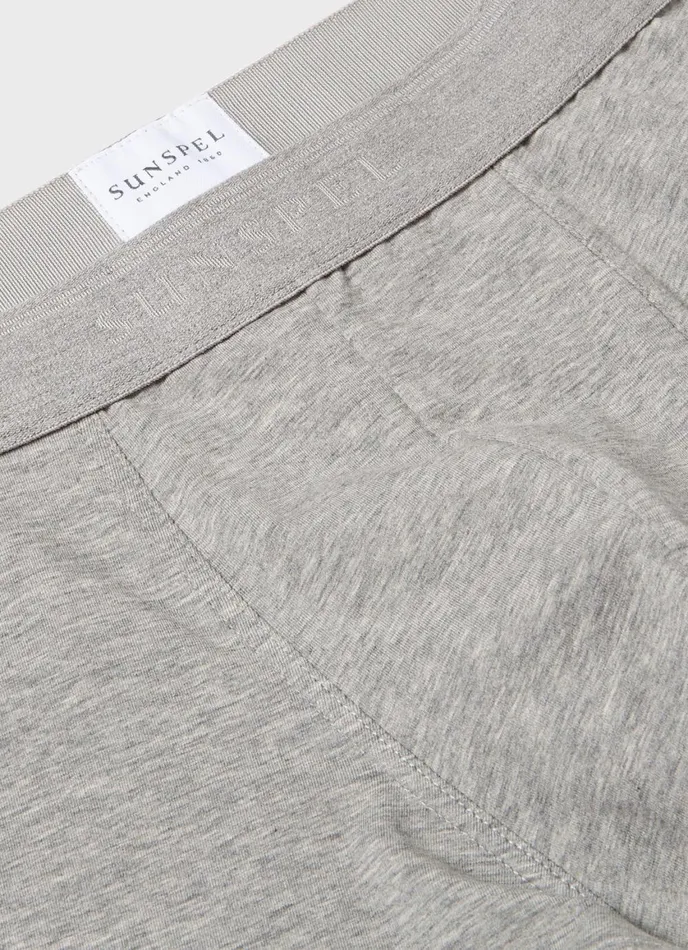 Stretch Cotton Trunks Grey Melange Men SUNSPEL Trunks and Shorts