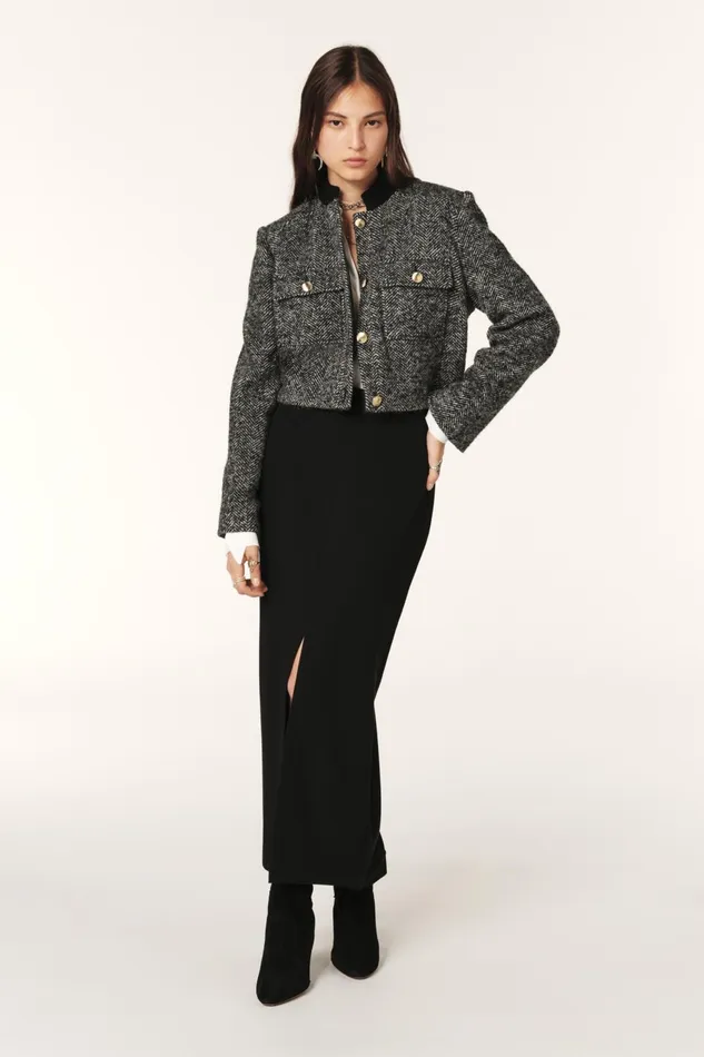 Structured Jacket Talya Gray Women Baandsh Jackets and Coats
