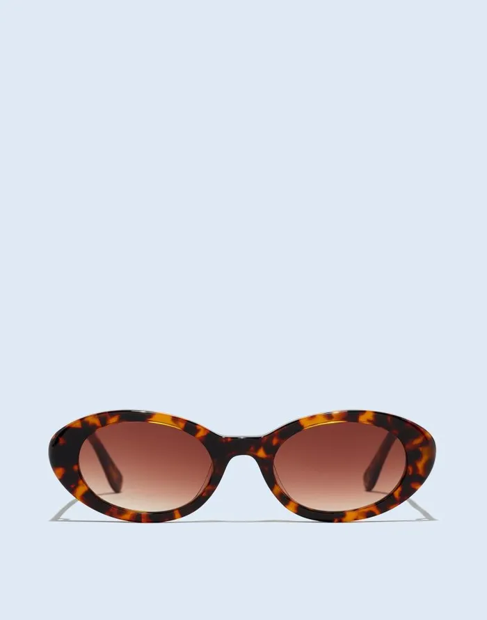 Sunglasses Women Madewell Russell Oval Sunglasses Afterglow Red Tort