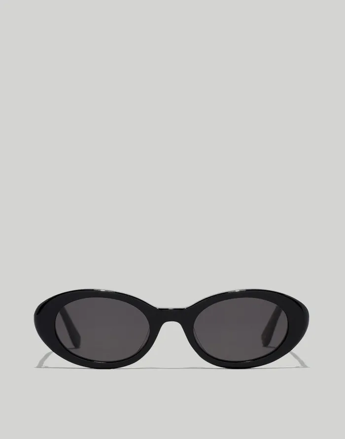 Sunglasses Women Madewell Russell Oval Sunglasses True Black