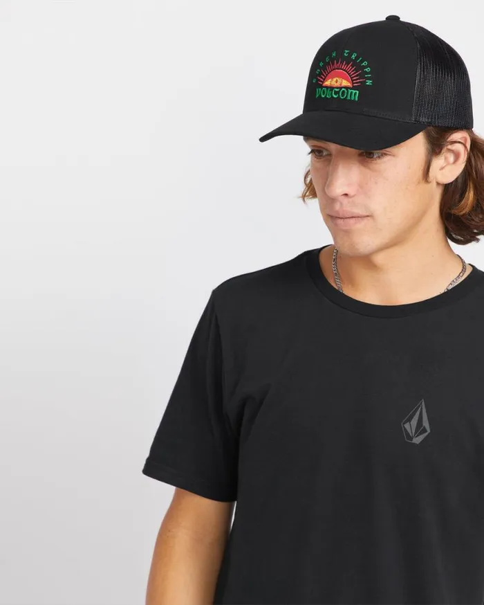 Sunset Tripper Trucker Hat 8211 Black Mens Volcom Hats and Beanies