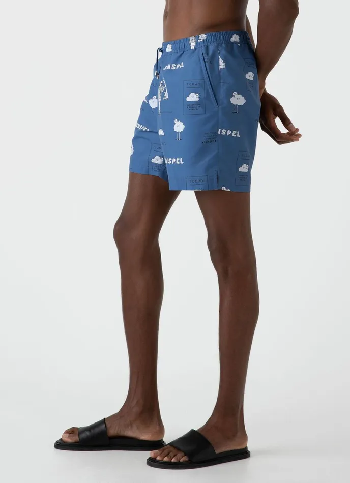 Sunspel X Matt Blease Drawstring Swim Shorts Today039s Forecast Print Men SUNSPEL Swimwear