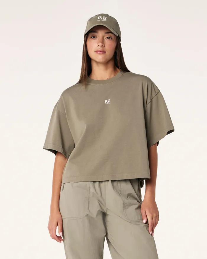 SUPERFINE TEE IN WASHED SILVER SAGE Tees PE Nation Women