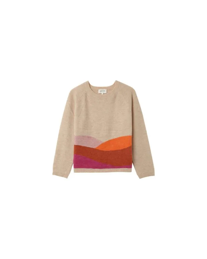 SWEATER BEIGE NADY Shop Grace and Mila Patterned Sweaters