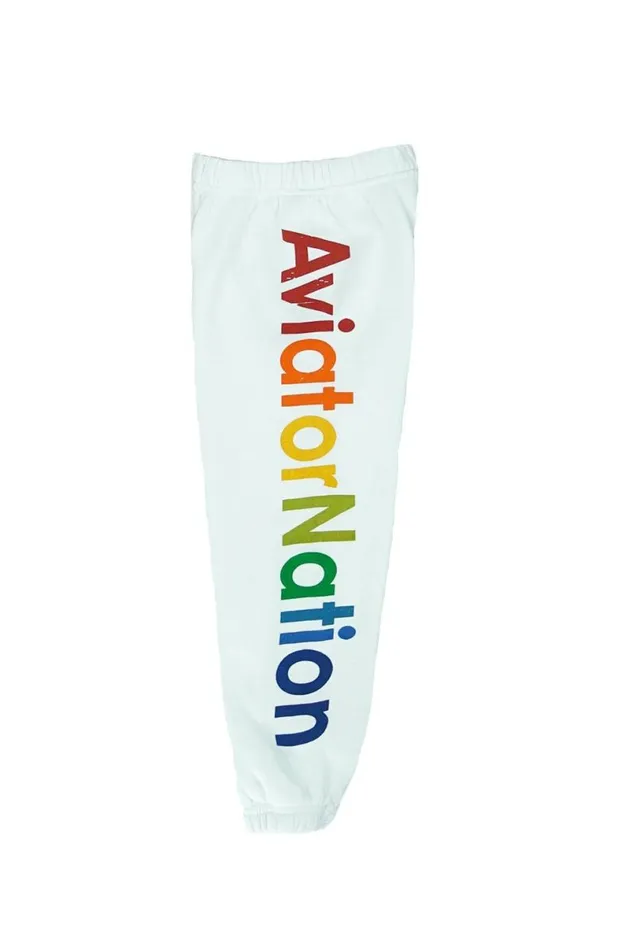 Sweatpants 8211 White Kids Aviator Nation Sweatpants