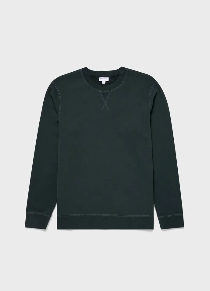 Sweatshirts and Sweatpants ussunspel Men Loopback Sweatshirt Holly Green