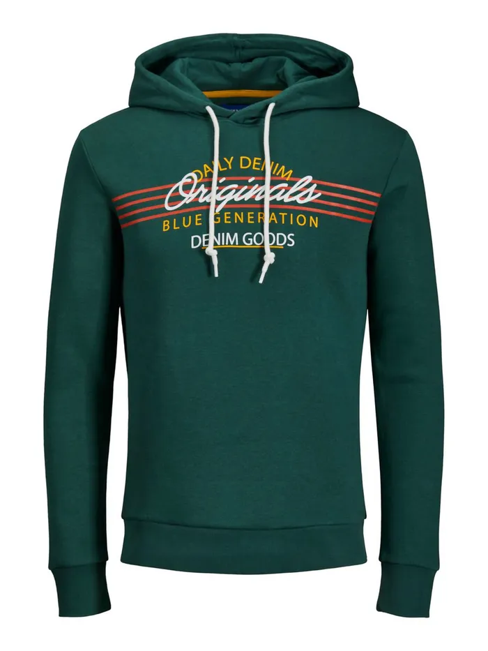 Sweatshirts JACK and JONES Mens LOGO HOODIE Green Trekking Green Online