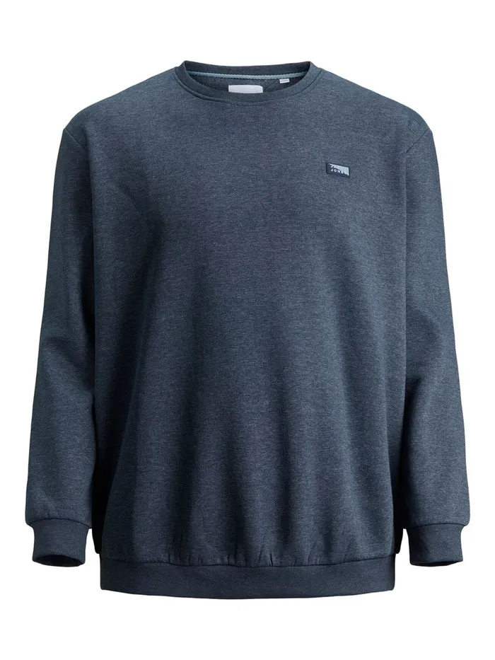 Sweatshirts JACK and JONES Mens LOOPBACK PLUS SIZE SWEATSHIRT Blue Navy Blazer Gift Ideas