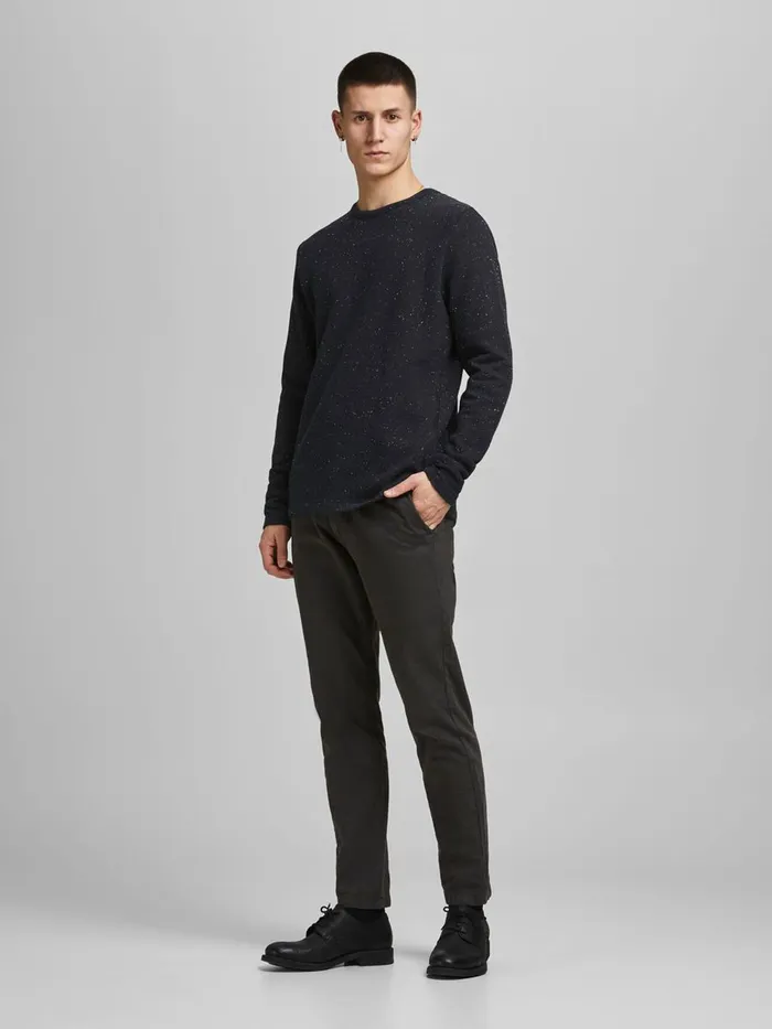 Sweatshirts JACK and JONES Mens LOOPBACK SWEATSHIRT Black Tap Shoe Cheap On Sale