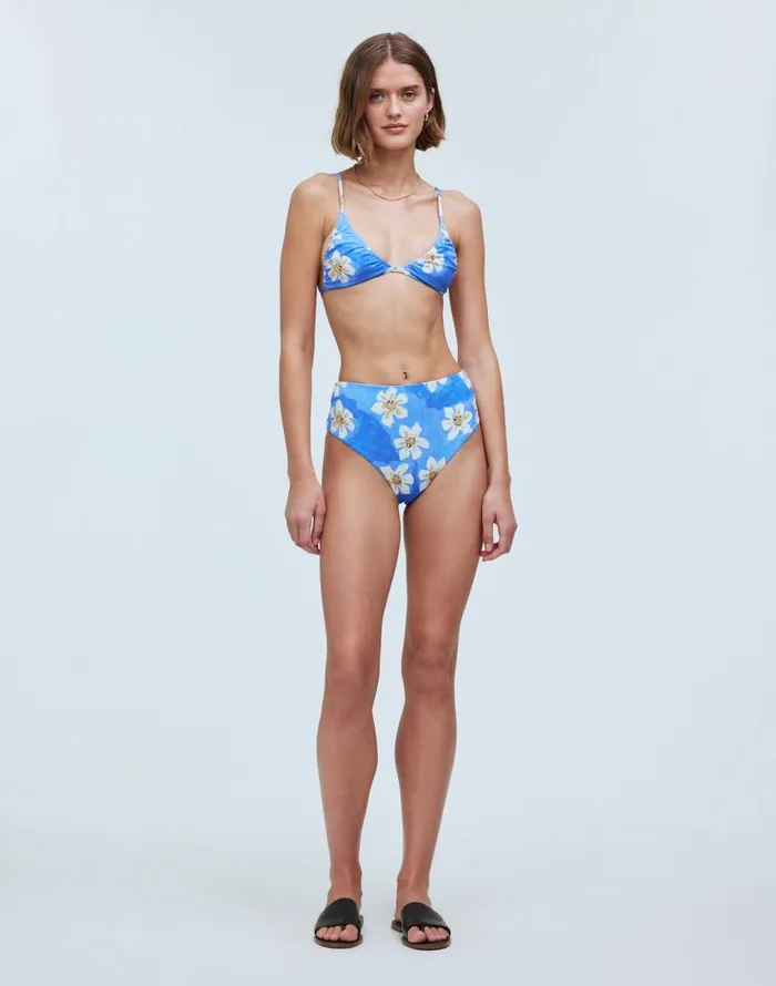 Swim Women Madewell Zulu and Zephyr Hawaii HighWaist Bikini Bottom Hawaii