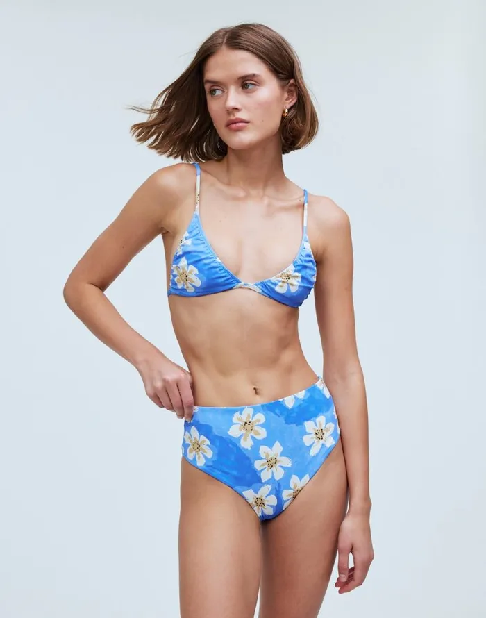 Swim Women Madewell Zulu and Zephyr Hawaii HighWaist Bikini Bottom Hawaii