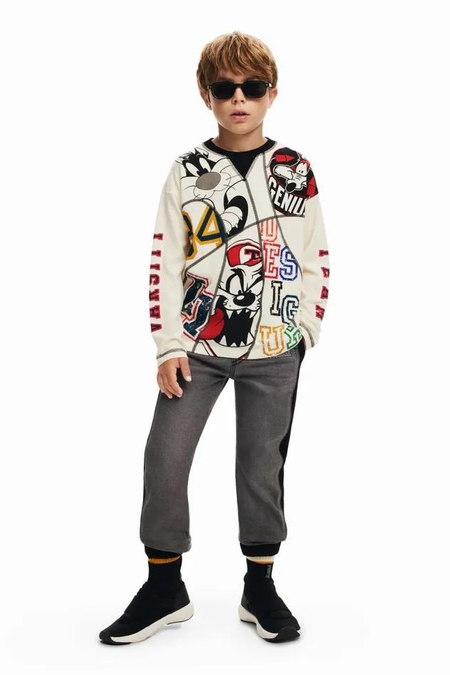 Tshirts And Shirts Kids Desigual Looney Tunes Longsleeve Tshirt White
